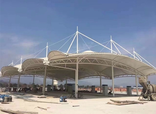 膜結構車棚設計與施工要點！